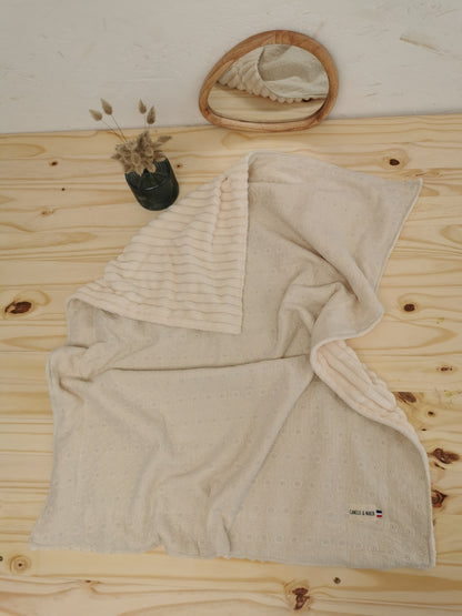 Couverture Bébé Dune minky Oeko-tex - Cadeau de Naissance