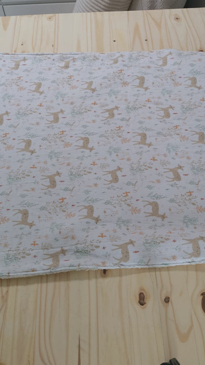 Couverture bébé poussette 70x90 cm, personnalisée