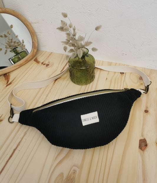 Sac Banane Femme velours noir - 2 modèles - édition limitée