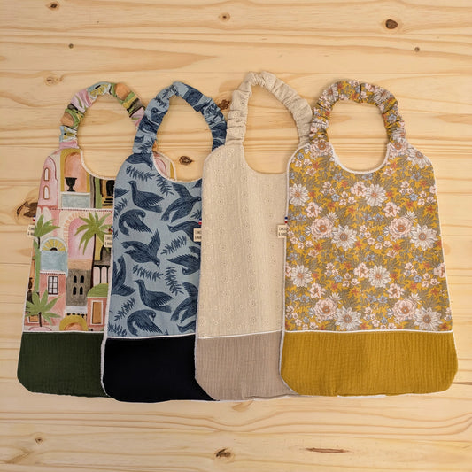 serviette de cantine, bavoir maternelle, bavoir cantine, bavoir élastique